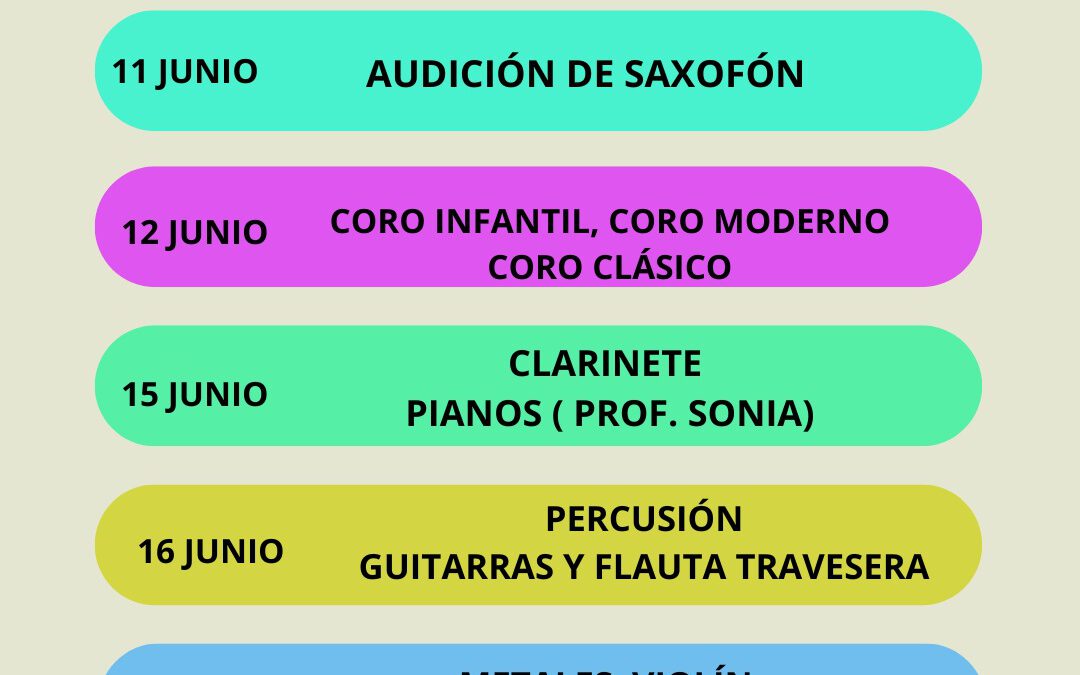 Audiciones de Final de Curso